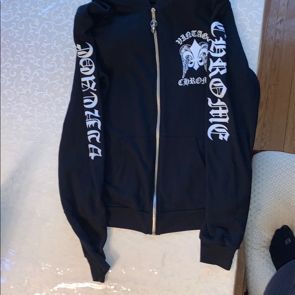 Black Vintage Chrome Hearts Zip up